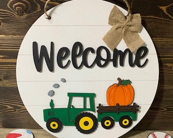 Tractor interchangeable door hanger