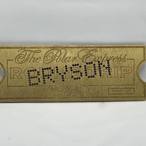 Personalized polar express ticket