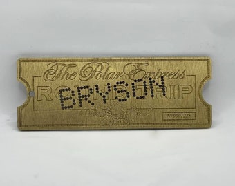 Personalized polar express ticket
