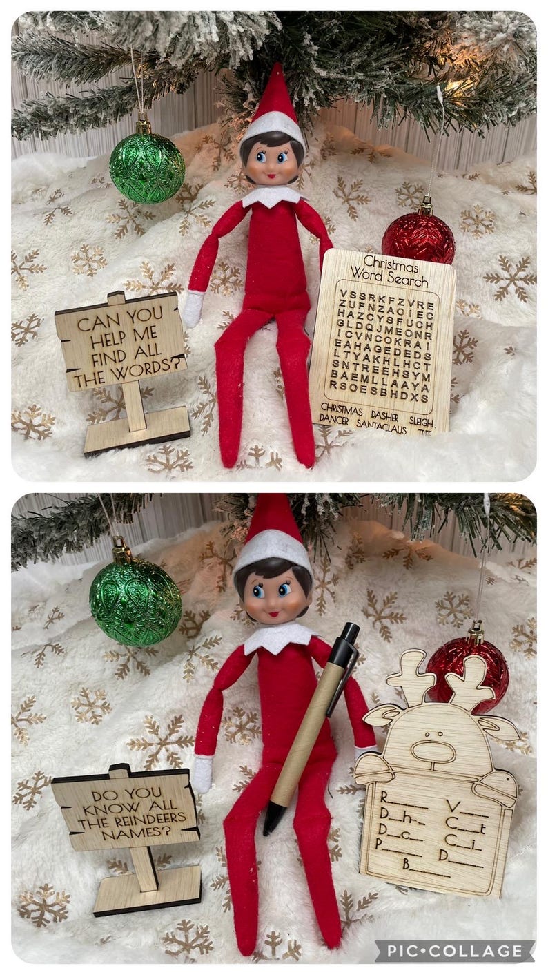 Elf on the Shelf Props, 24 Day Elf Kit, Christmas Etsy