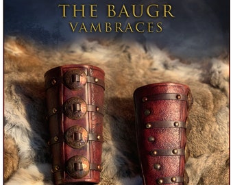 Patterns: Baugr Vambrace Arm Armour Pattern - REN / SCA / Larp / Cosplay Costume Leathercraft