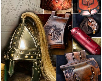 Patterns: **SPECIAL OFFER** Jotunheim Accessory Pattern Pack - Ren / SCA / Larp / Cosplay Leathercraft