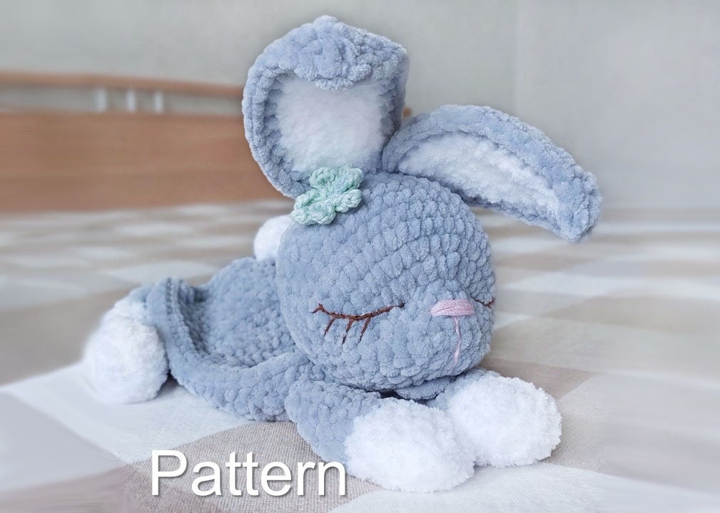 MINI Honey Bunny Knotted Lovey Crochet Bunny PATTERN 