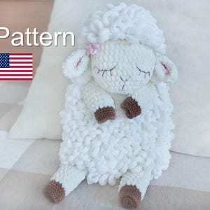 Crochet comforter lamb pattern PDF, comforter toy amigurumi, Amigurumi Cuddle sheep pattern, Baby mini Blanket toy, Pajamas, Lovey patterns