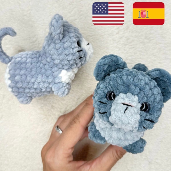 Crochet pattern kitten / amigurumi cat / crochet pattern plush toy / stuff toys tutorial / Pattern kitten keychain/  Pattern amigurumi plush