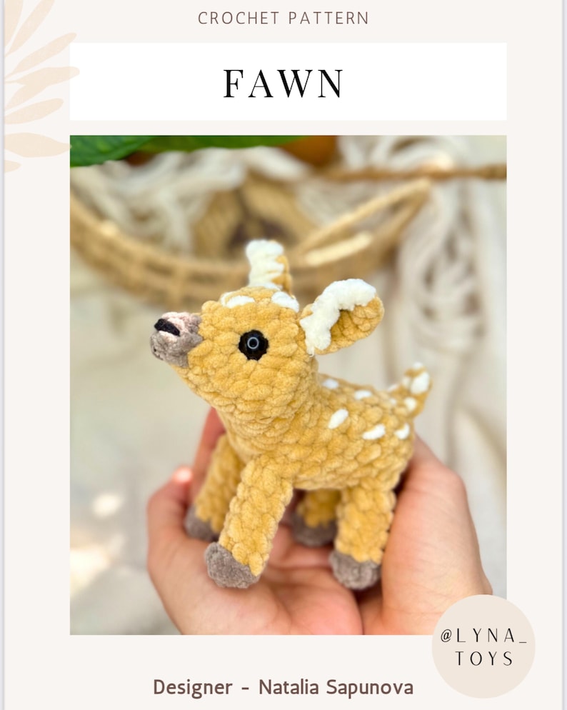 Crochet Pattern Fawn / Amigurumi Stuff Toys Tutorial / Patrón De Croche ...