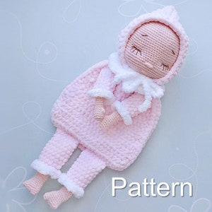 Crochet comforter doll pattern PDF, comforter toy amigurumi, Amigurumi Cuddle doll pattern, Baby mini Blanket toy, Pajamas, Lovey patterns