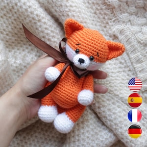 Crochet PATTERN fox amigurumi, crochet pattern amigurumi forest animals, pattern amigurumi plush fox, crochet pattern. Amigurumi and rattles