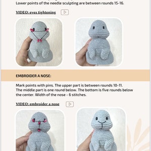 Crochet Pattern cute rabbit / Crochet PATTERN plush toy / Amigurumi stuff toys tutorial / Amigurumi pattern rabbit /Pattern amigurumi plush image 7