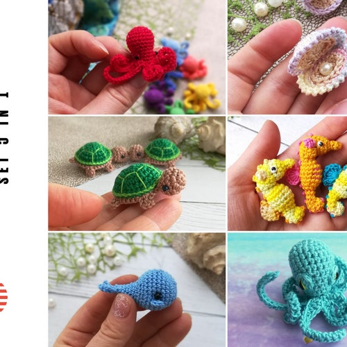 Crochet Tiny Sea Animals Pattern Set 5 in 1 Toys Crochet - Etsy Crochet Tiny Sea Animals Pattern Set 5 in 1 Toys Crochet - Etsy