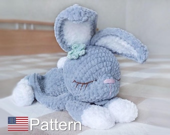 Crochet comforter bunny pattern PDF, comforter toy amigurumi, Amigurumi Cuddle rabbit pattern, mini Blanket toy,Lovey patterns