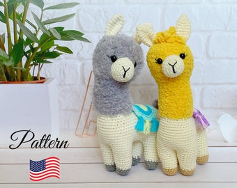 LLama Crochet Pattern. Crochet amigurumi pattern alpaca. Crochet patterns toy