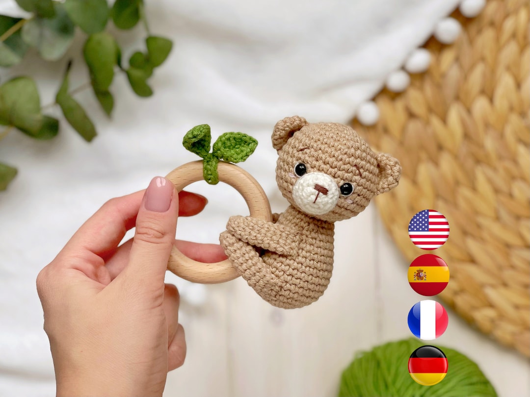 PATRÓN CROCHET PDF osito sonajero, Patrón juguete mordedor a - Main Image
