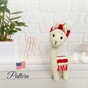 Crochet Llama toy amigurumi pattern. Crochet animals toy. Crochet patterns toy