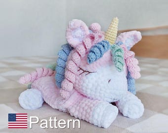 Crochet comforter unicorn pattern PDF, comforter toy amigurumi, Amigurumi unicorn pattern, Baby mini Blanket toy, Pajamas, Lovey patterns