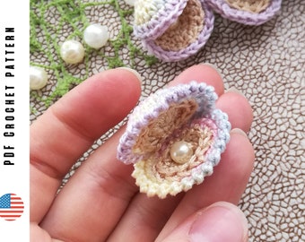 Crochet seashell pattern, amigurumi sea animal, Toys crochet patterns