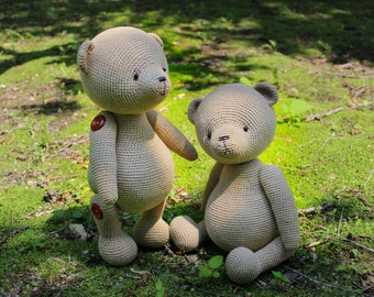 MOTIVO Orsetto all'uncinetto. MOTIVO Orsetto giocattolo Amigurumi. Tutorial animali giocattolo all'uncinetto pdf. Modello orsetto Amigurumi