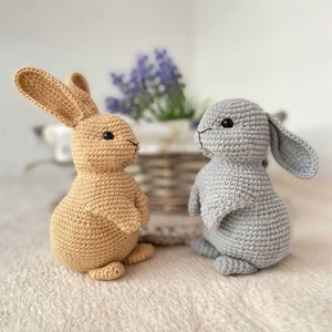Patrón de crochet conejo lindo / Patrón de crochet juguete de peluche / Tutorial de juguetes de amigurumi / Patrón de amigurumi conejo / Patrón de amigurumi peluche