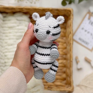 Amigurumi zebra crochet pattern PDF, Safari amigurumi animals, Easy crochet toy pattern, Amigurumi horse for beginner, Amigurumi and rattles image 8