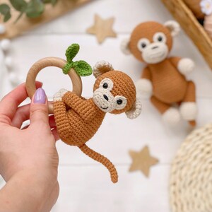 CROCHET PATTERN Monkey Rattle PDF, Monkey Crochet Pattern, Amigurumi ...