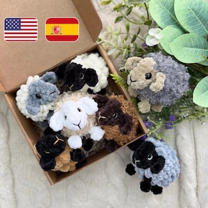 Crochet patterns sheep / crochet pattern keychain sheep / Crochet pattern plush toy / Patrón de crochet oveja / Pattern amigurumi plush