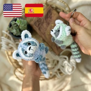 Crochet pattern raccoon / Crochet PATTERN plush toy raccoon / patrón de mapache /Pattern amigurumi plush
