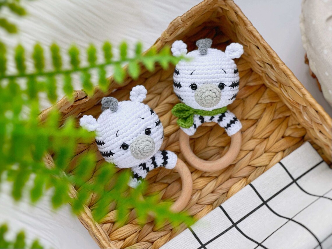 Crochet Pattern ZEBRA Baby Rattle PDF Pattern Safari Animals - Etsy