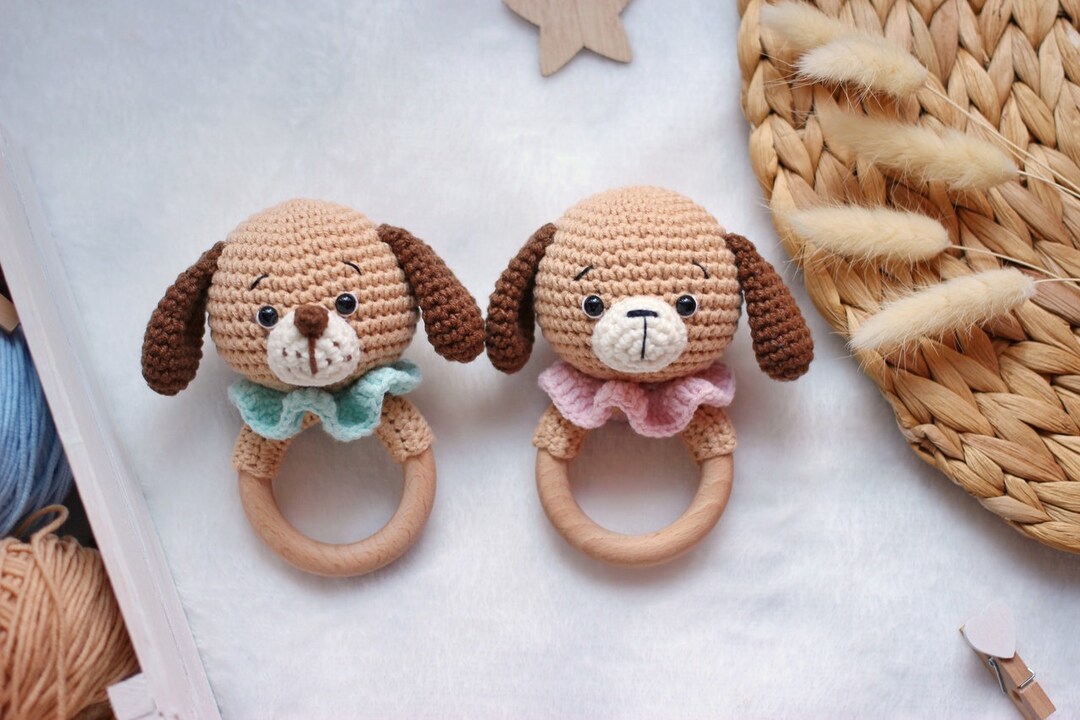 CROCHET PATTERN Puppy Rattle PDF, Dog Baby Rattle Crochet Pattern ...