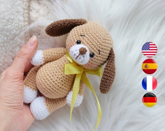 Schema per cuccioli Amigurumi all'uncinetto PDF, Schema amigurumi per cani, Animali domestici all'uncinetto, Schema animali amigurumi facili, Amigurumi e sonagli
