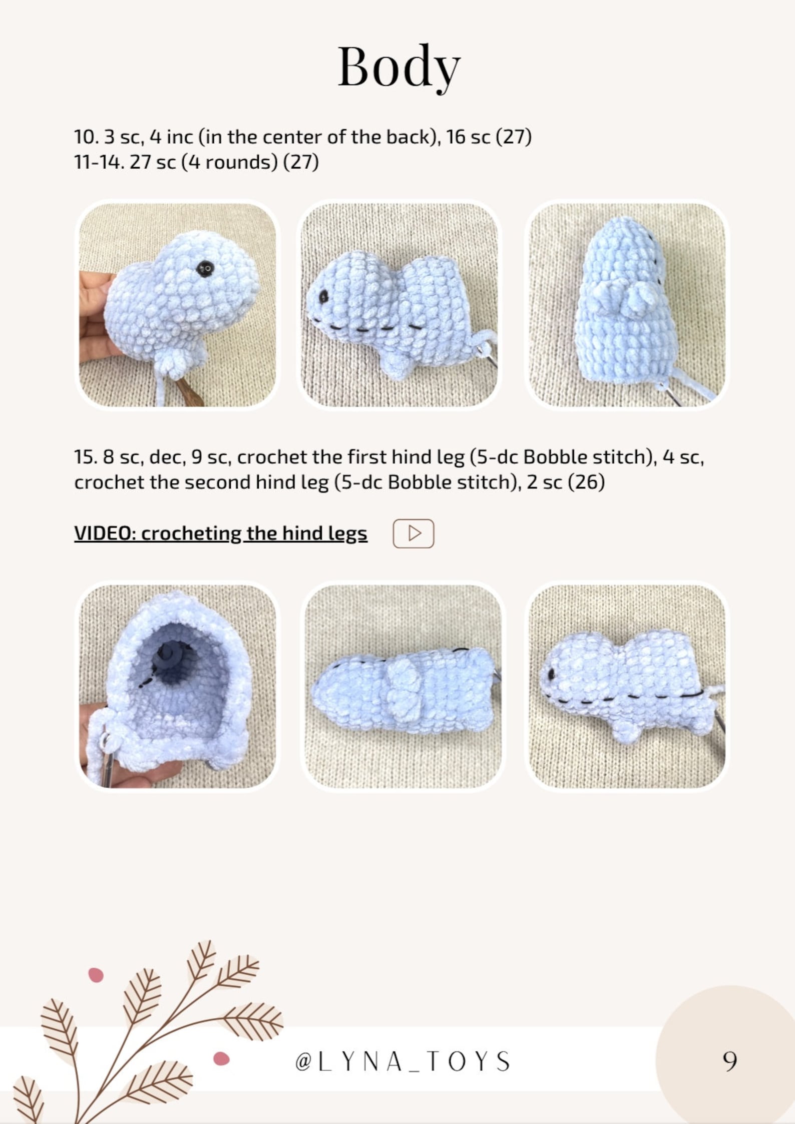 Crochet Pattern DWARF RABBIT / Crochet PATTERN Plush Toy / | Etsy