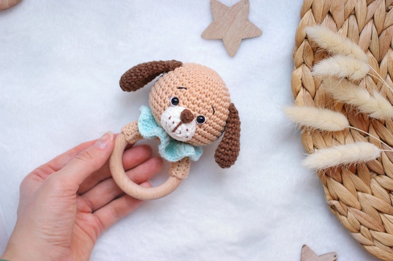 CROCHET PATTERN Puppy Rattle PDF, Dog Baby Rattle Crochet Pattern ...
