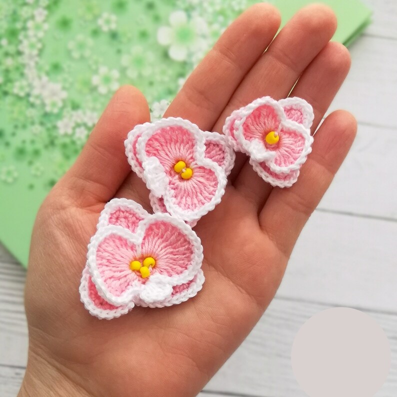 Crochet Mini Flowers Pattern Set 5 in 1 Tiny Plants Toys Etsy
