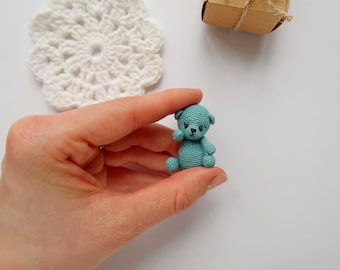 MOTIF Micro nounours au crochet 4 cm. Micro ours en peluche Amigurumi. Crochet miniature. Tutoriel crochet animal pdf. Motif peluche Amigurumi