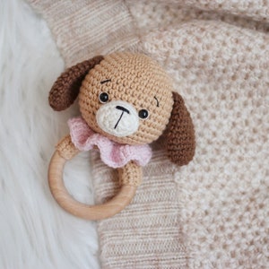 CROCHET PATTERN Puppy Rattle PDF, Dog Baby Rattle Crochet Pattern ...