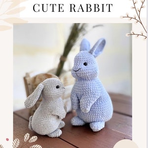 Crochet Pattern cute rabbit / Crochet PATTERN plush toy / Amigurumi stuff toys tutorial / Amigurumi pattern rabbit /Pattern amigurumi plush image 5
