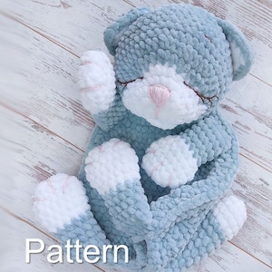 Crochet comforter cat pattern PDF, comforter toy amigurumi, Amigurumi Cuddle cat pattern, mini Blanket toy,  Lovey patterns