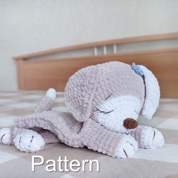 Crochet comforter puppy pattern PDF, comforter toy amigurumi, Amigurumi Cuddle dog pattern, Baby mini Blanket toy, Pajamas, Lovey patterns