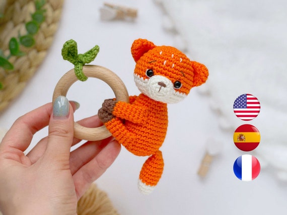 CROCHET PATTERN Rattle Fox Crochet Baby Rattle Pattern Fox | Etsy
