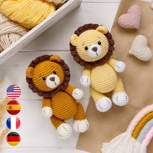 Amigurumi CROCHET PATTERN PDF Lory the lion, Amigurumi easy pattern Safari animals, Crochet lion amigurumi, Amigurumi and rattles