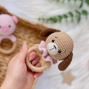 CROCHET PATTERN Puppy Rattle PDF, Dog Baby Rattle Crochet Pattern ...