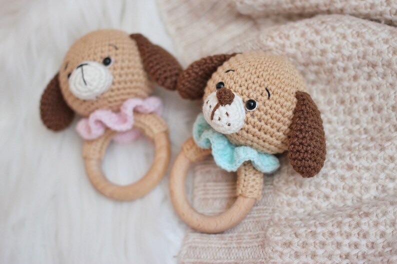 CROCHET PATTERN Puppy Rattle PDF, Dog Baby Rattle Crochet Pattern ...