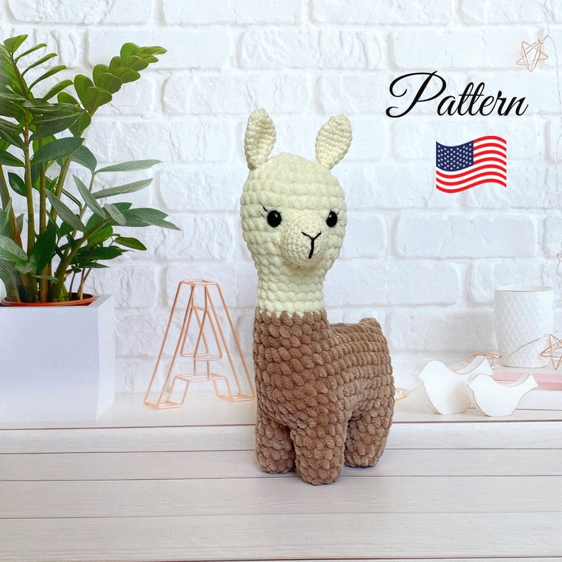 Crochet pattern llama amigurumi Crochet patterns toy image 1