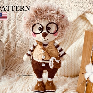 Hedgehog toys amigurumi pattern . Hedgehog stuffed animal plushie pdf pattern . Crochet hedgehog gifts  pattern . Amigurumi toy pattern