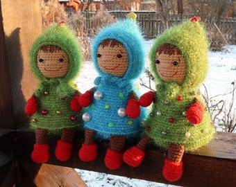 PATTERN Crochet Christmas Tree Doll. Amigurumi Christmas decor pdf. Tutorial crochet toy Christmas Tree. Amigurumi Teddy Pattern