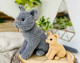Crochet pattern cat / Crochet pattern plush toy cat / Amigurumi stuff toys tutorial / crochet realistic cat /Pattern amigurumi plush