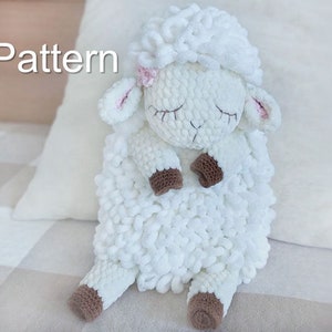 Crochet comforter lamb pattern PDF, comforter toy amigurumi, Amigurumi Cuddle sheep pattern, Baby mini Blanket toy, Pajamas, Lovey patterns