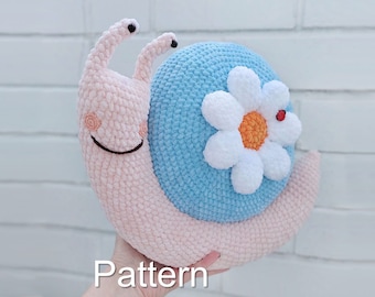 Crochet Snail Pillow pattern PDF, Pillow amigurumi, Amigurumi Snail pattern, Pillow, Pajamas, Lovey patterns