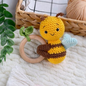 CROCHET PATTERN Bee Rattle Crochet Baby Rattle Bumblebee - Etsy