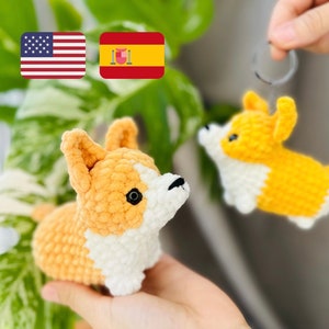 Häkelanleitung Corgis / Häkelanleitung Plüschtier Welpe / Amigurumi Stoff Spielzeug Anleitung / Amigurumi Anleitung Hund / Pattern Amigurumi Plüschtier