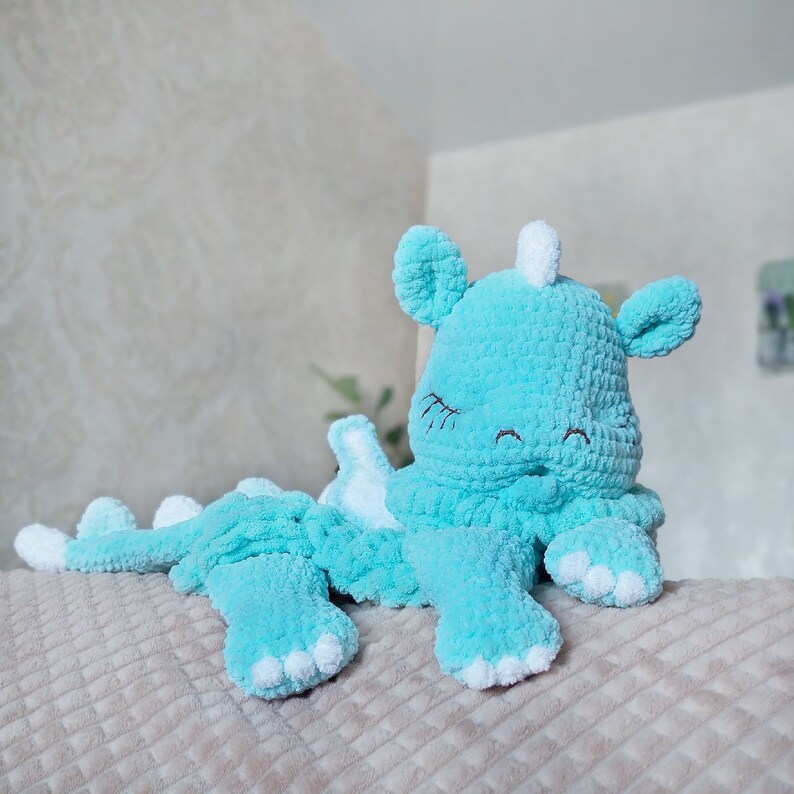 Crochet Pattern Dragon Pajamas Bag PDF, Pajamas Holder Amigurumi ...